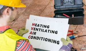Sign that reads Heating Ventilation Air Conditioning