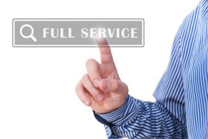 Search bar that reads "Full Service"
